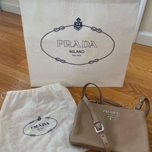 Prada double zip crossbody